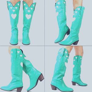 NEW Women Turquoise Western Boots -  9.5